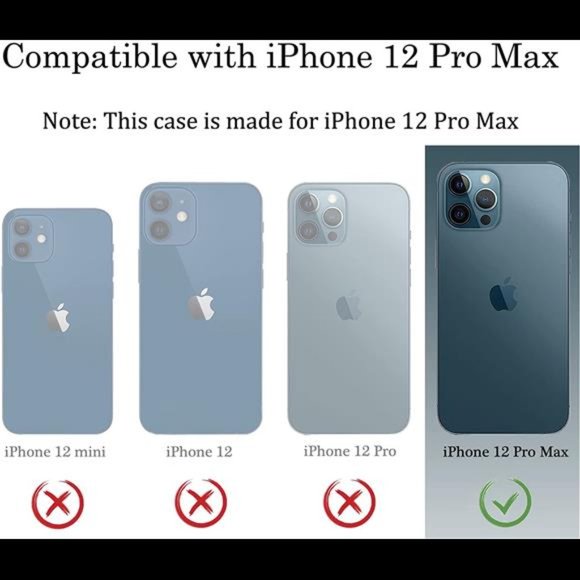 Blue Ocean Compatible with iPhone 12 Pro Max Wallet Case with Card Holders Kicks - Picture 4 of 7